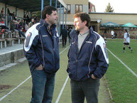 Nový trenér Roman Havlík (vlevo) a manažer Josef Bastl